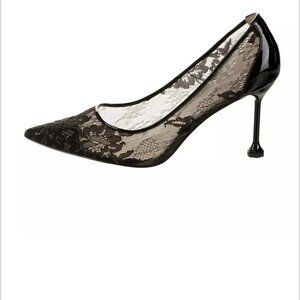 NEW Black Vivienne Hu pumps with lace uppers Size 7